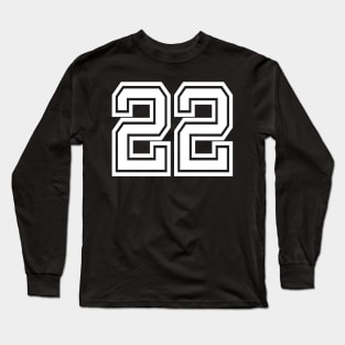 Numbers 22 for a sports team, group, or community Long Sleeve T-Shirt